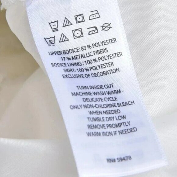 Catherine Malandrino Gold Formal Holiday Dress Tulle Metallic Baby Girl Size 18M - Picture 7 of 8